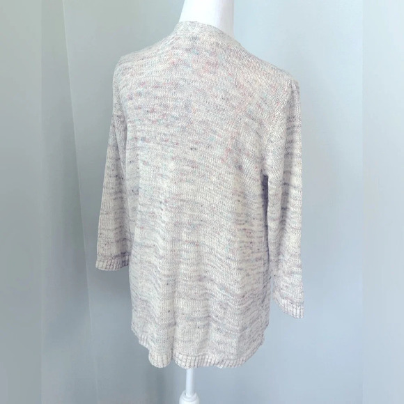 J. Jill NEW Single-Button V-Neck Cardi Sweater Rosebud Multi Sz M Medium - Picture 8 of 16